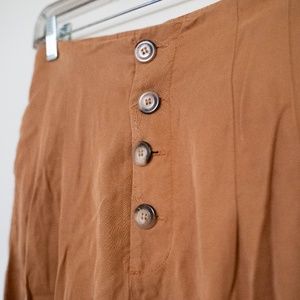 Yellow wide leg pants